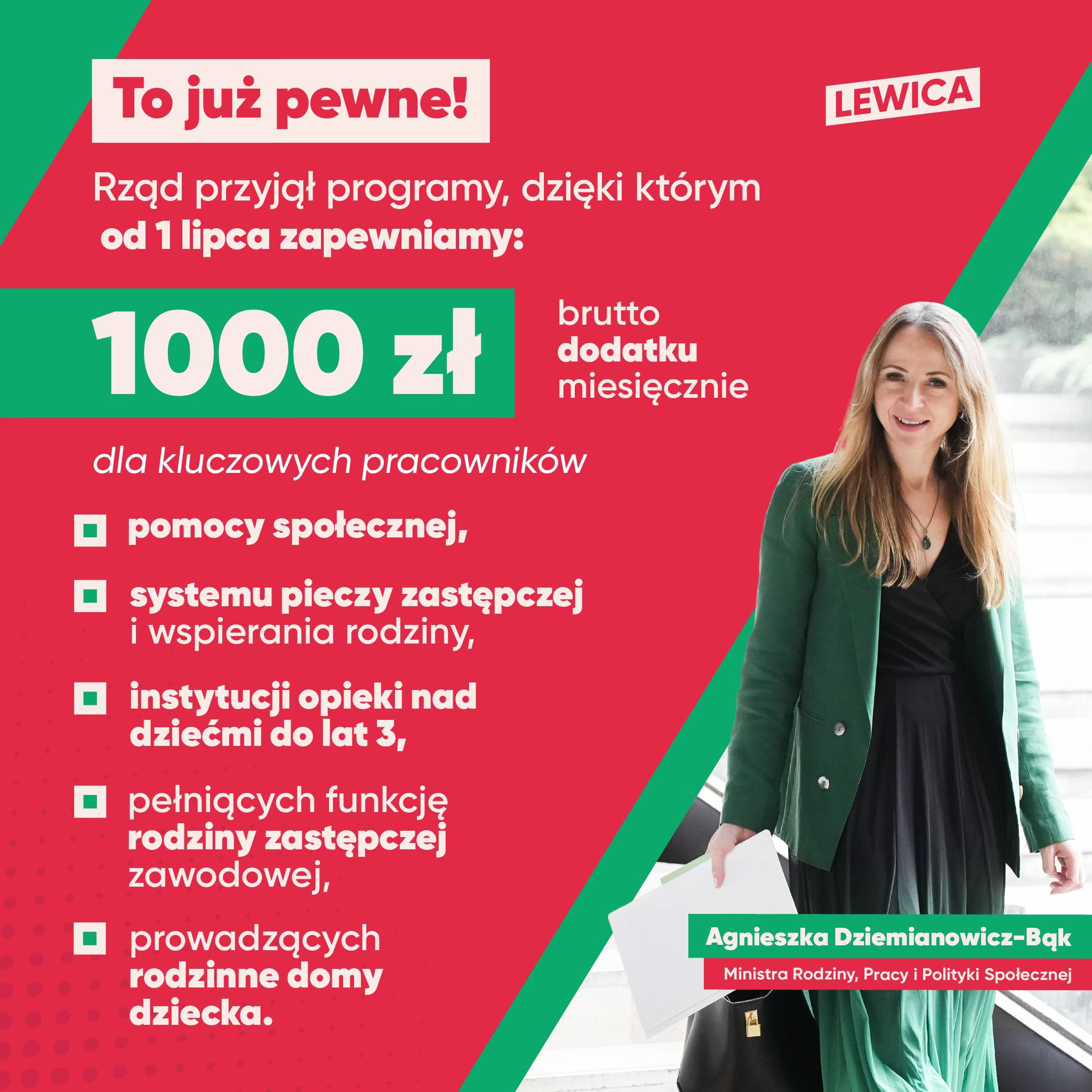 1000 zł dodatku 2024